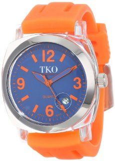 TKO ORLOGI Unisex TK508 OR Milano Plastic Case and Orange Rubber Strap Watch Watches