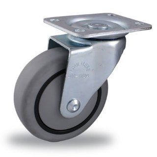 Faultless Series 400 7700 Caster   3 1/2" x 1 1/4" Thermoplastic Rubber on Plastic Wheel, Swivel, 493 31/2TG
