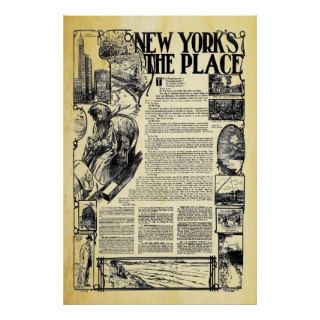 Vintage Look New York City Travel Print