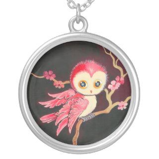 Sweet Red Owl Necklace
