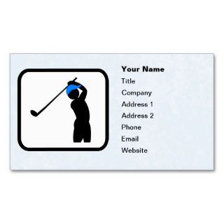 Golf Player Logo Customizable Template Business Cards