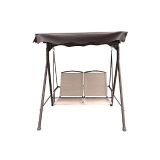courtyard creations rts493f n Sienna Collection, 2 Seat Sling Swing Canopy  Lawn And Garden Tool Accessories  Patio, Lawn & Garden