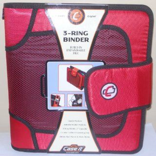 Case it S 815 Velcro Closure Binder, Red  Students Themed Binders 