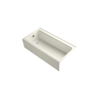 KOHLER Bellwether 5 ft. Bath Tub with Left Hand Drain and Integral Apron in Biscuit 837 96