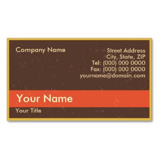 Retro Distressed Business Card Template