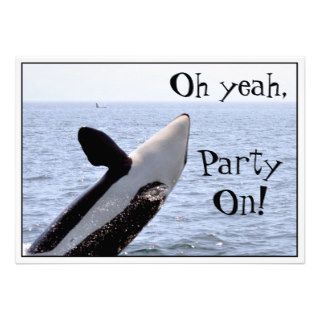 Killer Whale Party Invitations