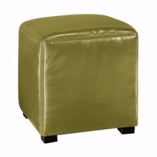 Home Decorators Collection Tracie Green Basic Leather Ottoman 0217700610