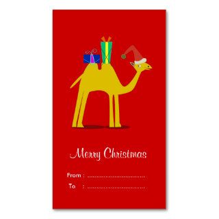 Christmas Gift tags Camel Business Cards