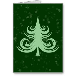 Elegant Christmas Tree Blank Greeting Card