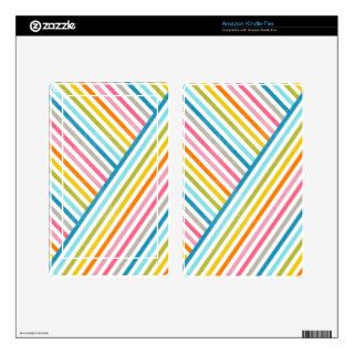 Cool colourful trendy two ways across stripes kindle fire decal