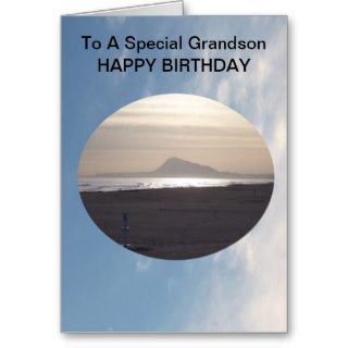 A Happy Birthday Grandson Card Sunrise Over Sea
