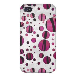 Tiger Hot Pink and Black Print iPhone 4 Cover