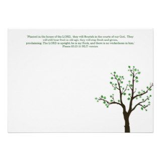 Tree Design Flat Note Cards Planted Bible Verses Invites