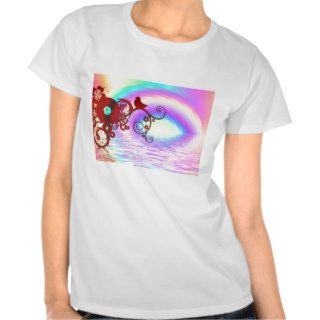 Rainbow Sky Pattern Digital Art Peace Love Destiny Shirts
