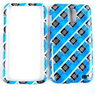 For Samsung Galaxy S Ii Skyrocket I727 Blue Black Plaid Case Accessories Cell Phones & Accessories