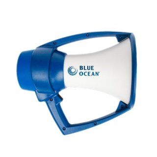 Blue Ocean Megaphone White & Blue Waterproof  Cheerleading Megaphones  Sports & Outdoors