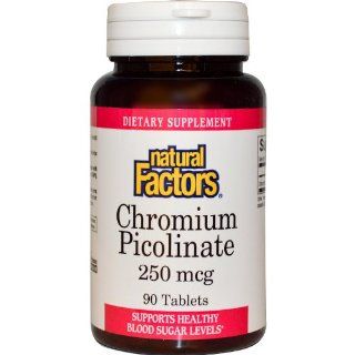 Natural Factors Chromium Picolinate Capsules, 250mcg, 90 Count Health & Personal Care