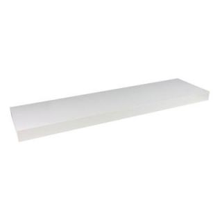 Wallscapes 10 in. x 1 3/4 in. White Wood Veneer Straight Floating Shelf Kit (Price Varies By Length) BS12025WHKIT
