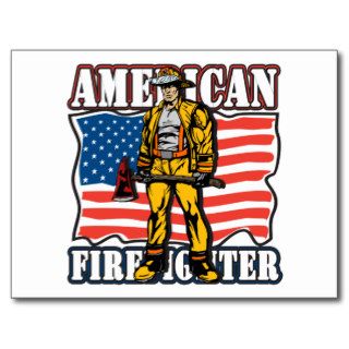 American Firefighter Post Card