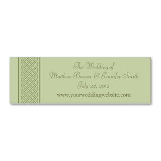 Sage Green Wedding Website Information Cards Business Card Templates