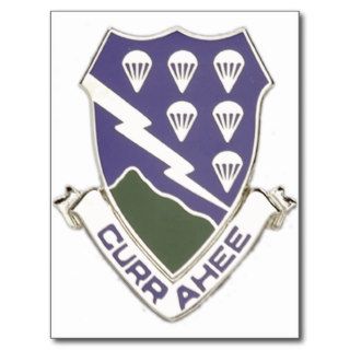 506th Infantry Crest Post Card