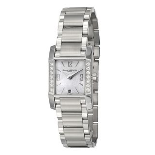 Baume & Mercier Women's 'Diamant' Stainless Steel Quartz Watch with Diamonds Baume & Mercier Women's Baume & Mercier Watches
