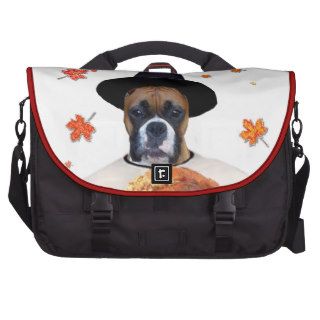 Thanksgiving Boxer dog Laptop Computer Bag