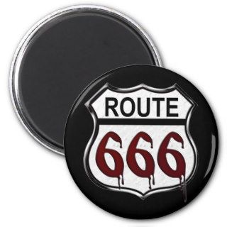 Route 666 refrigerator magnet