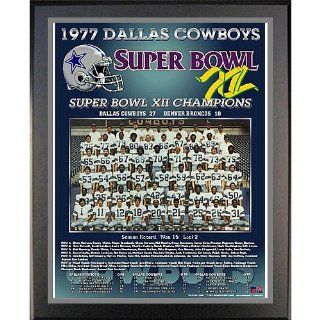 Healy Dallas Cowboys Super Bowl Xii Champions 13X16 Team Picture Plaque  Black 13 X 16 Inches  Sports Related Collectibles  Sports & Outdoors