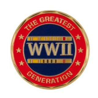 Veteran Coin   Red WW2 Vet OSFM at  Mens Clothing store Coin Purses