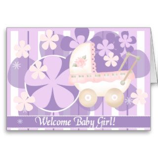 Welcome Baby Girl Greeting Card
