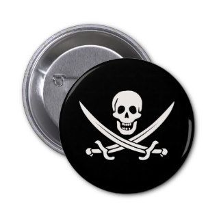 Jack Rackham Pirate Pinback Buttons