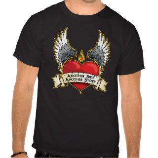 Another Side Another Story   Winged Heart T Tee Shirt