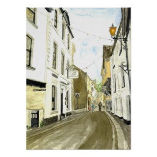 'Fore Street, Fowey' Poster