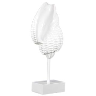 Urban Trends Collection White Resin Seashell on Stand Urban Trends Collection Vases