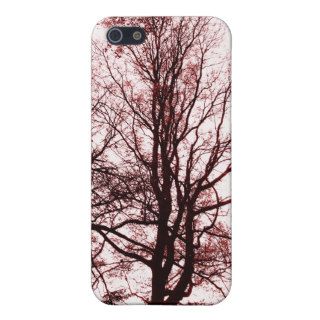 Central Park late autumn, Almost Barren Tree Red iPhone 5 Cases