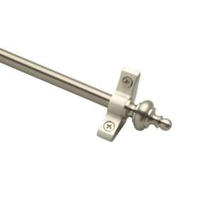 Zoroufy Plated Inspiration Collection Tubular 48 in. x 3/8 in. Satin Nickel Finish Stair Rod Set with Urn Finials 15883