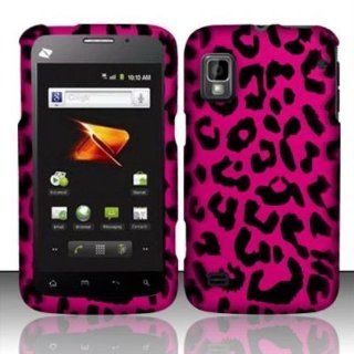 Rubberized Pink Leopard Design for ZTE ZTE Warp N860 Cell Phones & Accessories