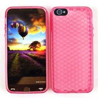 IMAGE RUBBER SKIN SILICON TPU FOR APPLE IPHONE 5 PU 16 TRANS HOT PINK Cell Phones & Accessories