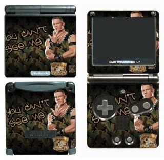 John Cena WWE Champion Belt Video Game Vinyl Decal Cover Skin Protector for Nintendo GBA SP Gameboy Advance Game Boy Video Games