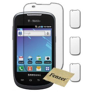3 Pack Fenzer Clear Screen Protectors for Samsung Dart SGH T499 Cell Phone Transparent LCD Touch Screen Film Guard Cover Shields with Cleaning Cloth Cell Phones & Accessories