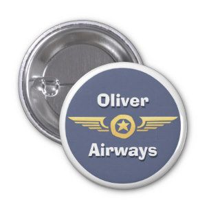 Kids Personalized Airline Pins