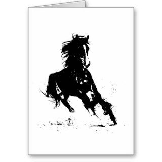 Horse Silhouette Cards