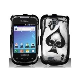 Samsung Dart T499 (T Mobile) Spade Skull Design Hard Case Snap On Protector Cover + Free Animal Rubber Band Bracelet Cell Phones & Accessories
