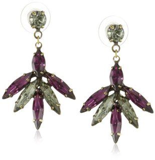 Auden Emerson Purple Swarovski Crystal Earrings Jewelry