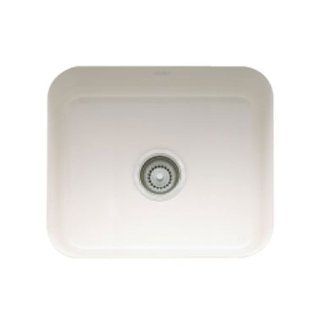 Franke CCK110 19BT Fireclay 19.5 Inch by 15.45 Inch by 7.87 Inch Single Bowl Undermount Kitchen Sink, Biscuit    