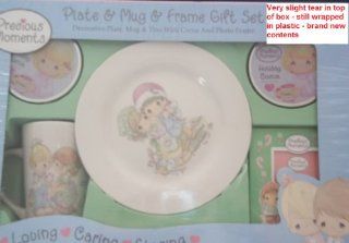 Precious Moments Mug, Plate & Frame Gift Set + 2 Cocoa Tins & from Christmas Holiday 2007  Baby Feeding Gift Sets  Baby