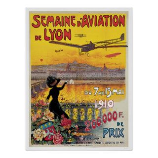 Semaine D'Aviation De Lyon France Poster