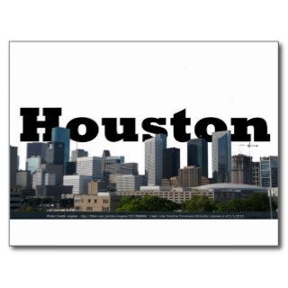 Houston, TX Skyline with Houston in the Sky Postcard