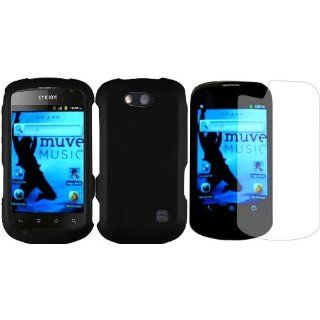 For ZTE Groove X501 Hard Cover Case Black+LCD Screen Protector Cell Phones & Accessories